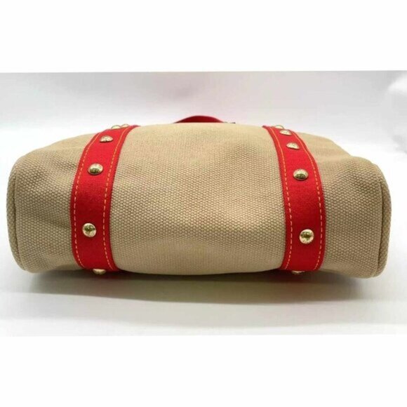 Authentic Louis Vuitton Antigua Red Caba MM W/Box Tote Bag - Picture 9 of 15